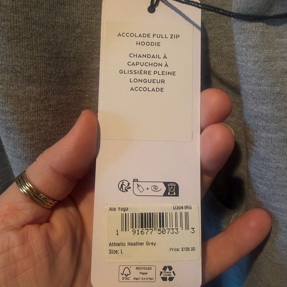 NWT Alo Accolade Full Zip Hoodie - Picture 4 of 4